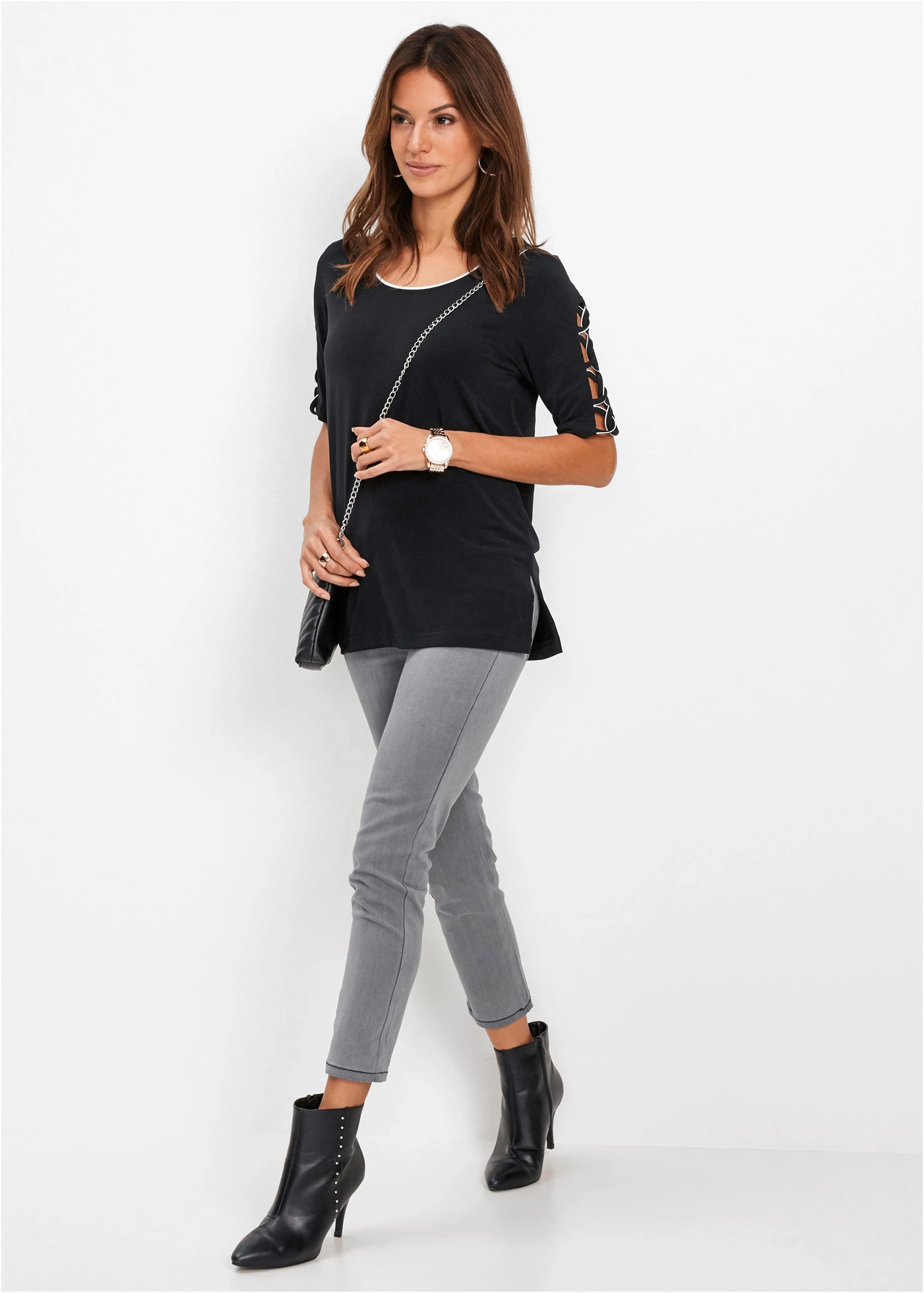 T-shirt • noir/blanc • Boutique bonprix