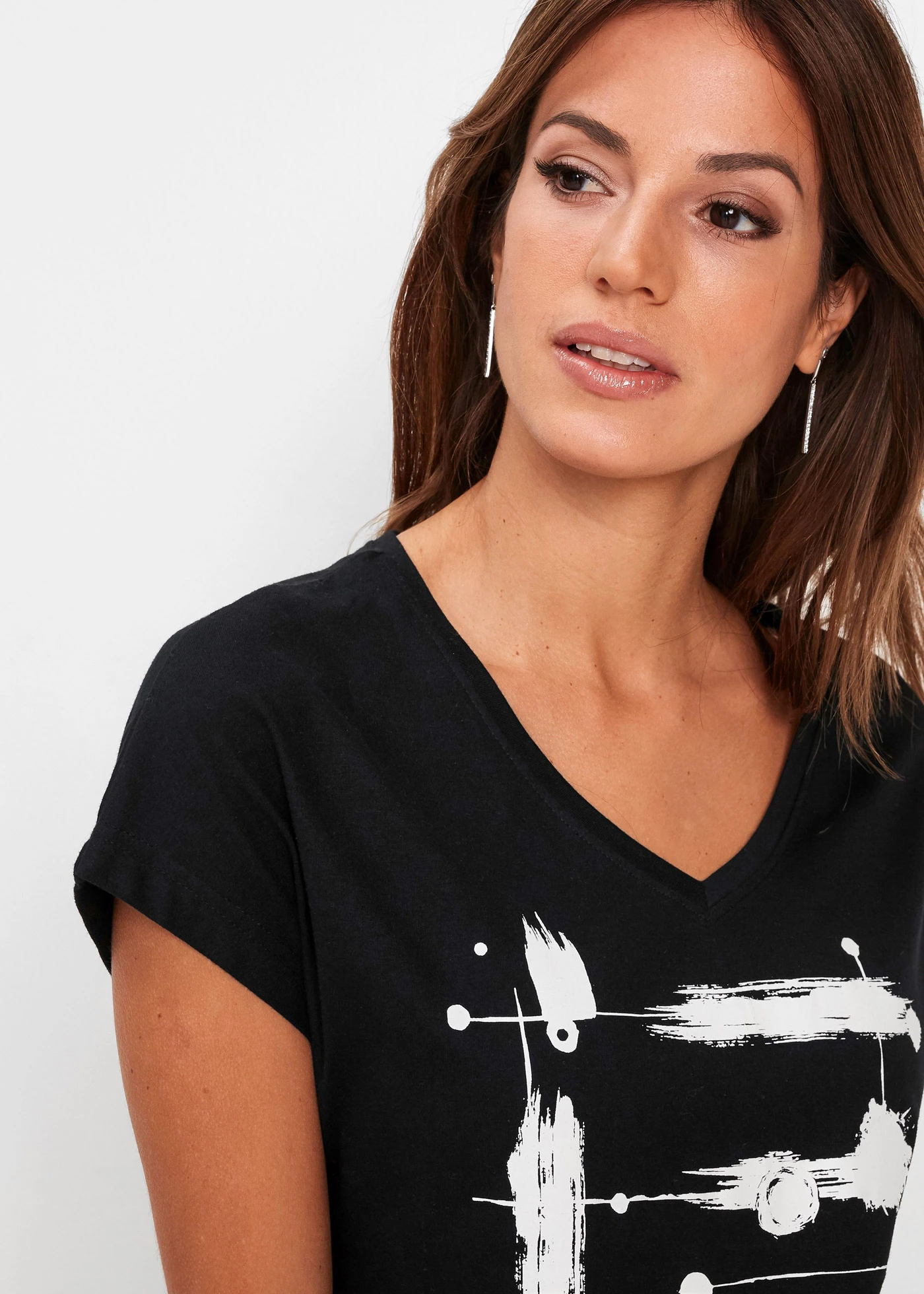 Triko • černo-bílá s potiskem • bonprix obchod