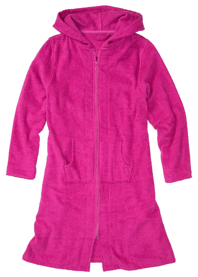 Župan froté z bio bavlny, na zips