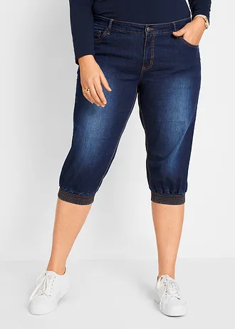 Stretch capri jeans, Kleur: donkerblauw used