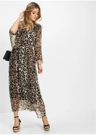 Maxi  šaty s leoparďou potlačou • svetlohnedá-čierna leopard • obchod bonprix