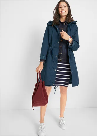 Parka à capuche, Couleur: bleu foncé