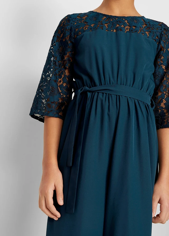 Meisjes jumpsuit met kant • donkerblauw • product-page.page-title-suffix
