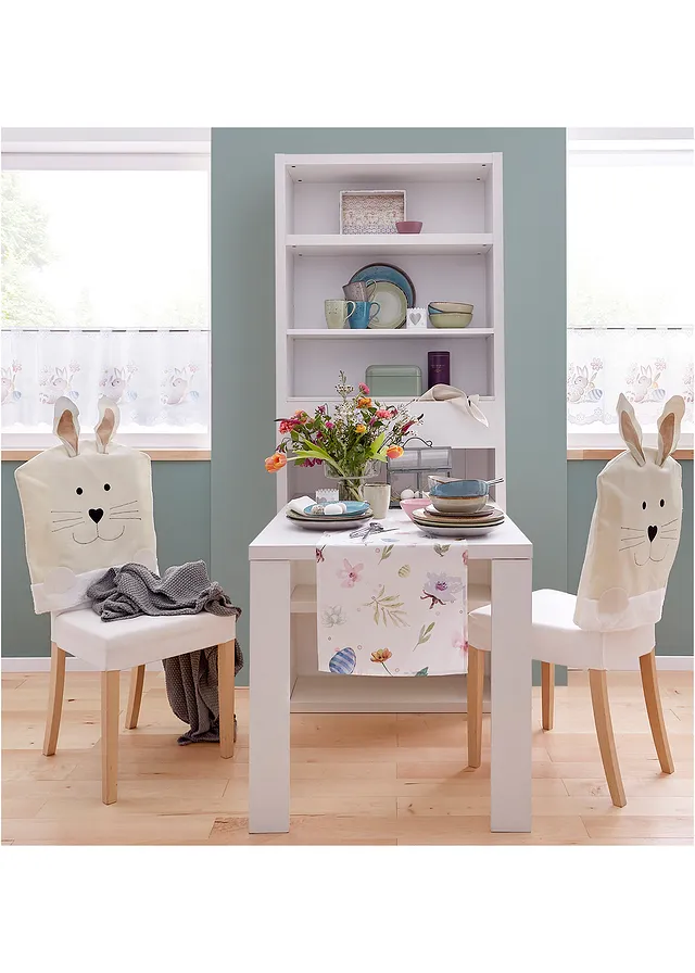 Lot de 4 housses de chaise en forme de lapin • crème • Boutique bonprix