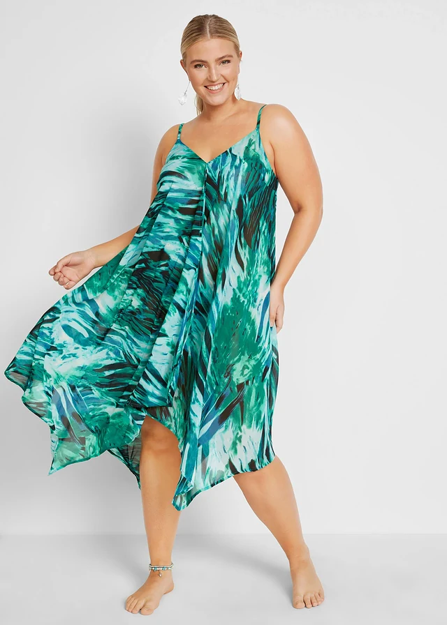Robe de plage, Couleur: vert/turquoise