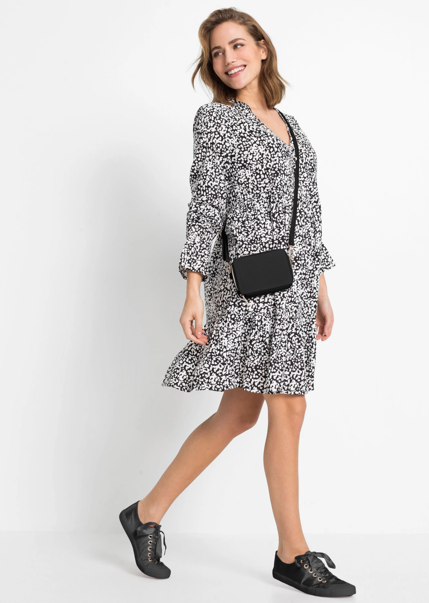 Mini schoudertas met afneembare band • zwart • bonprix online shop