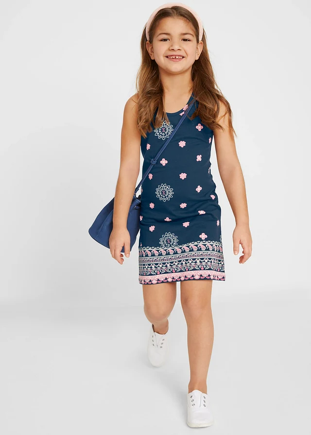 Robe en jersey 100% coton • bleu foncé imprimé • product-page.page-title-suffix