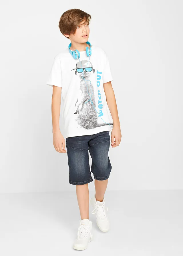 Stretch jeans bermuda, regular fit • donkerblauw denim • product-page.page-title-suffix