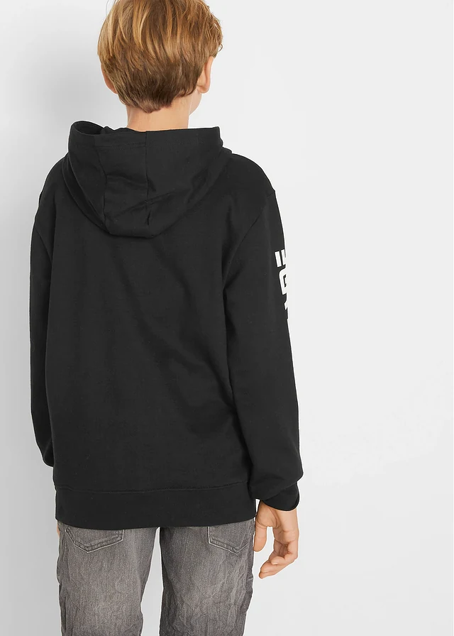 Sweat à capuche 100% coton, Couleur: noir