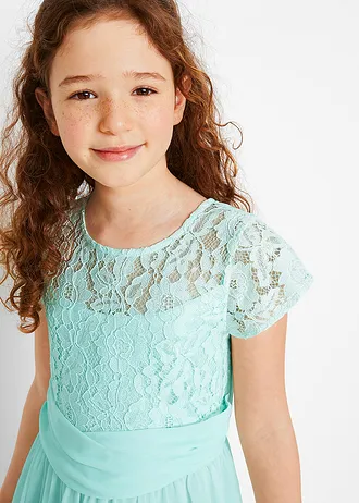 Robe en mousseline avec dentelle • menthe pastel • Boutique bonprix