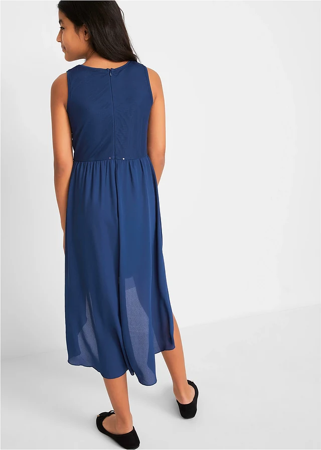 High-low jurk, Kleur: middernachtblauw