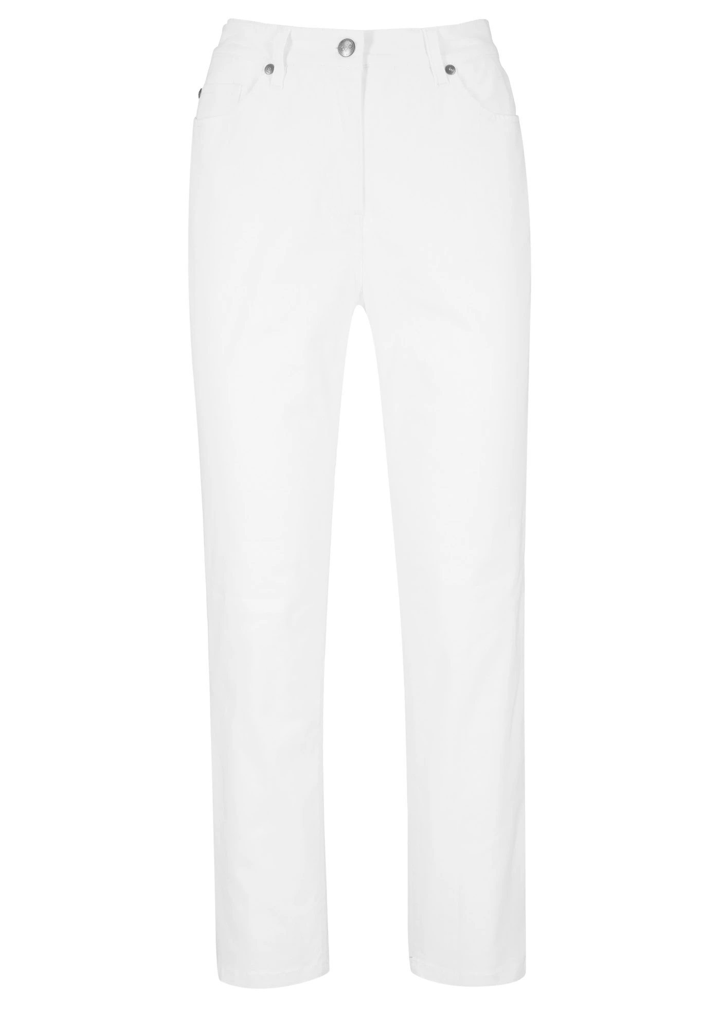 7/8 strečové kalhoty, High Waist • bílá • bonprix obchod