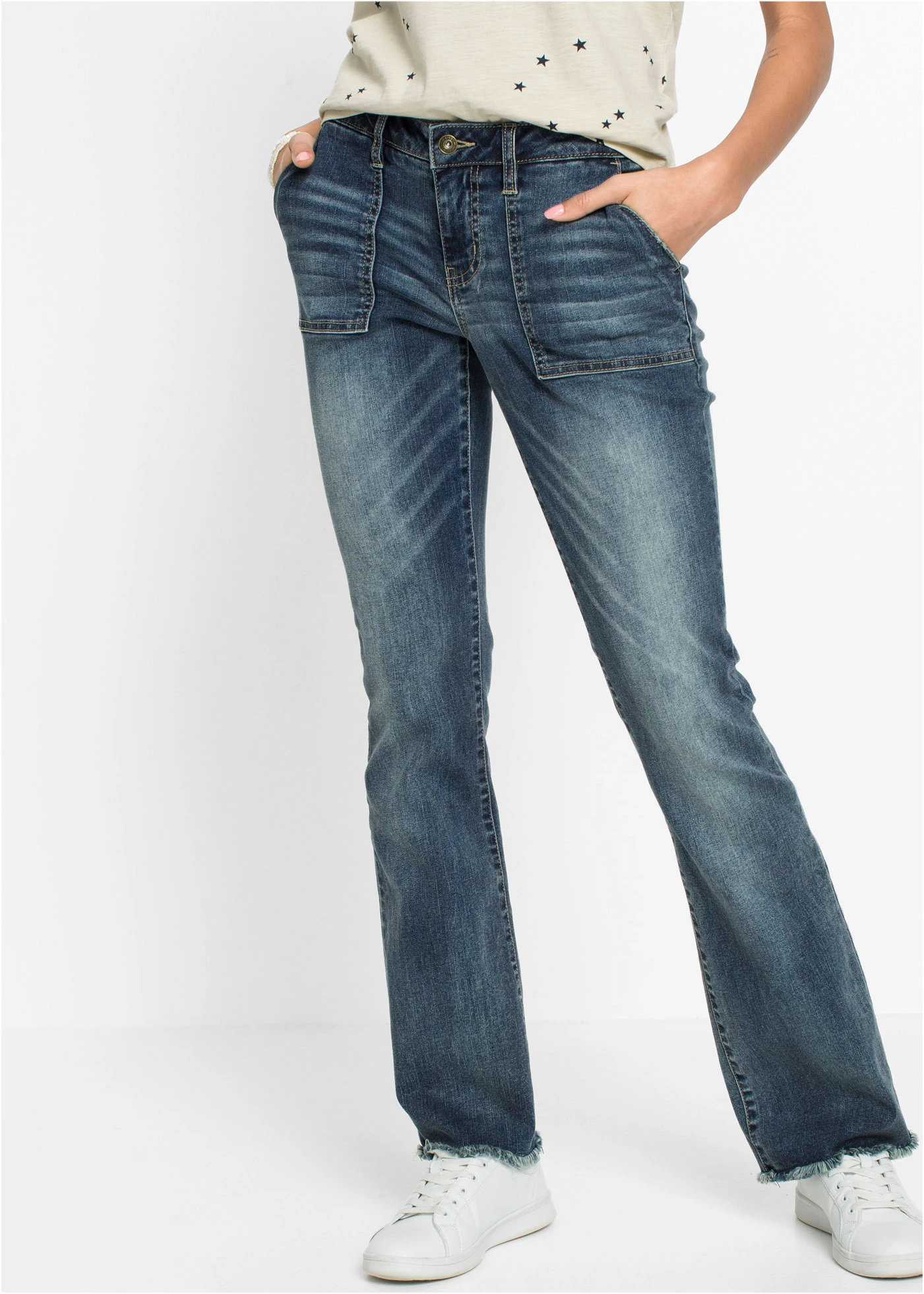 Bootcut farmernadrág • kék kőmosott • bonprix áruház