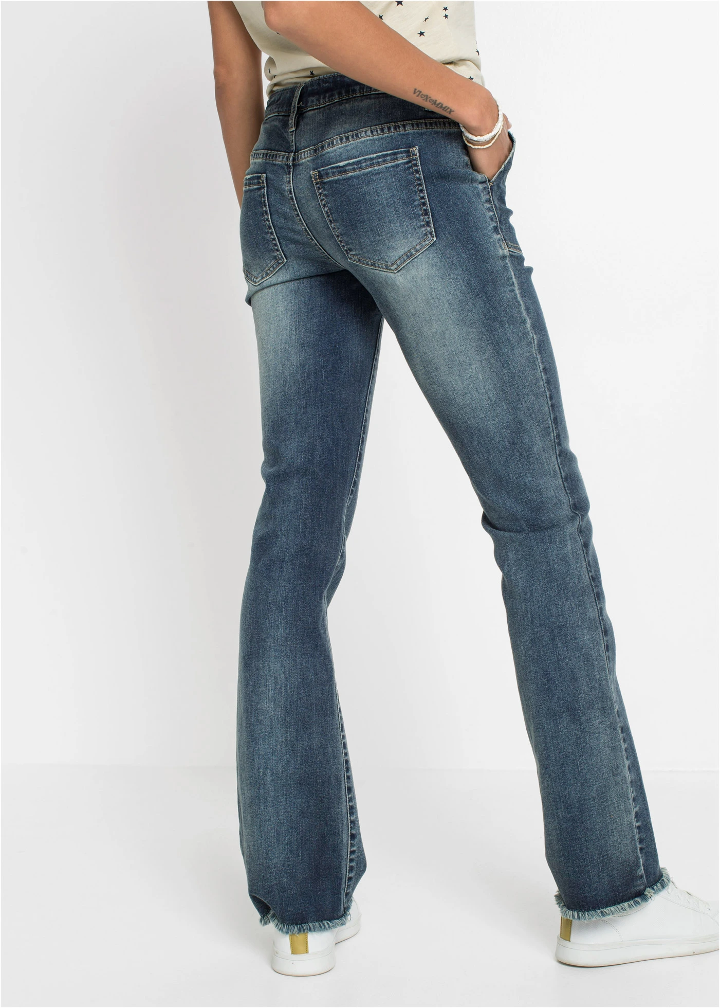 Bootcut farmernadrág • kék kőmosott • bonprix áruház