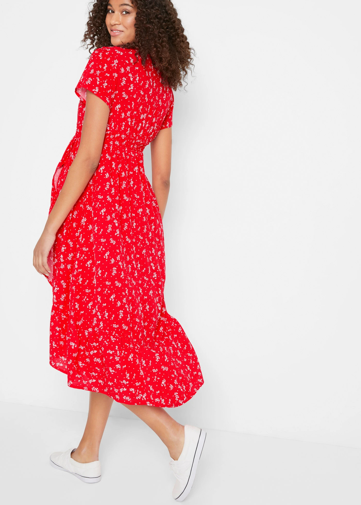 Robe de grossesse et d’allaitement en crêpe • fraise floral • Boutique bonprix