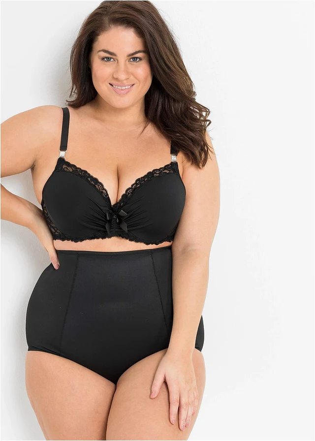 Sterk corrigerende high waist slip, Kleur: zwart