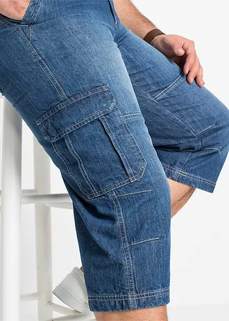 3/4 cargo džíny Regular Fit, Straight • modrý denim plus size • bonprix obchod