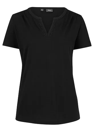 Shirt met decoratieve halslijn