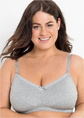 Kojicí podprsenka bez kostic, s organickou bavlnou (3ks v balení), barva: černá + bílá + šedý melír