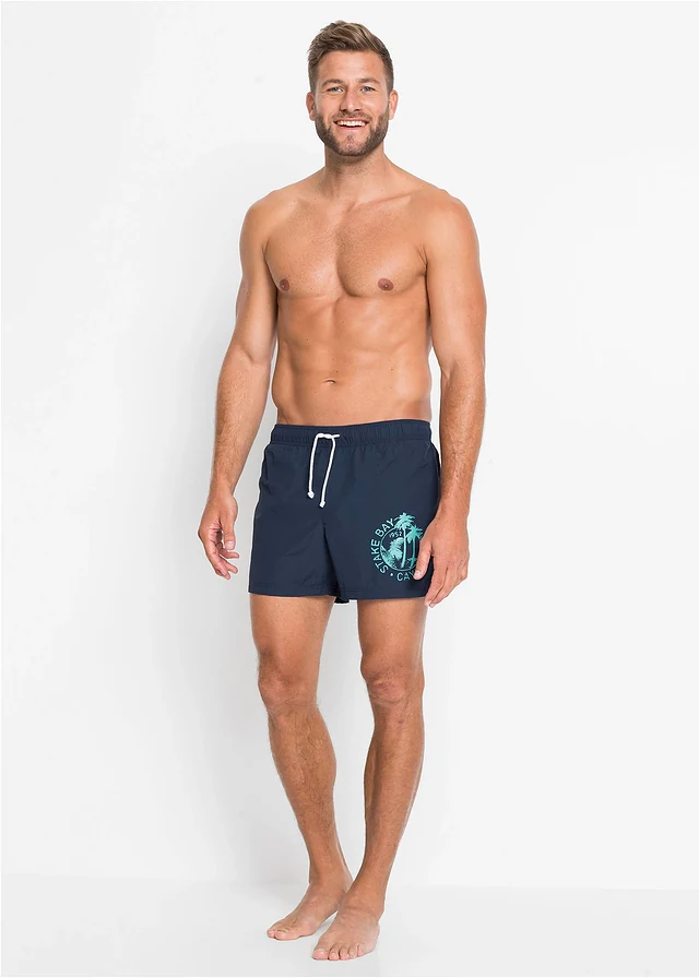 Short de bain homme, Couleur: bleu foncé