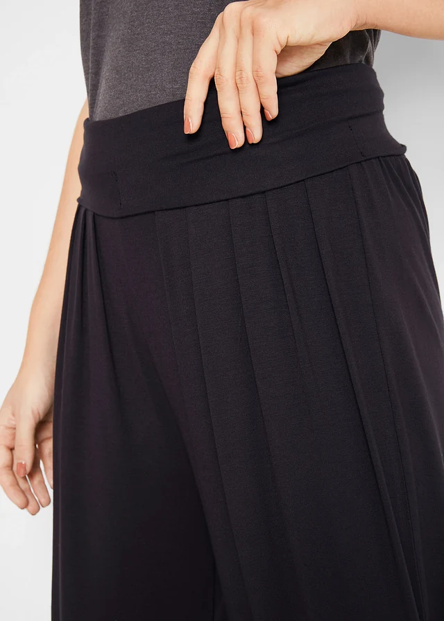 Pantalon sarouel en viscose douce et extensible • noir • product-page.page-title-suffix