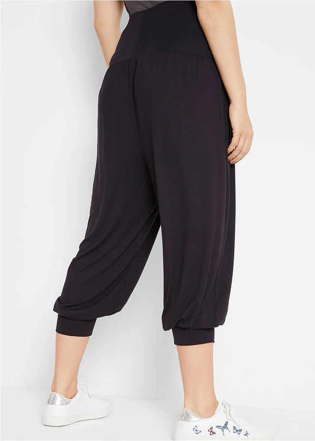 Pantalon sarouel en viscose douce et extensible • noir • product-page.page-title-suffix