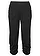 Capri kalhoty s pohodlným pasem, z bavlněné směsi, barva: černá