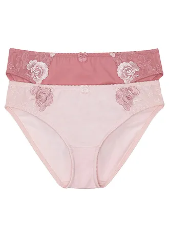 Lot de 2 slips avec broderies