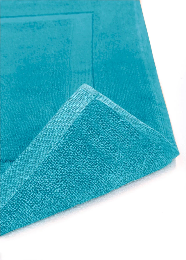 Hotelmat van katoen (set van 2), Kleur: petrol