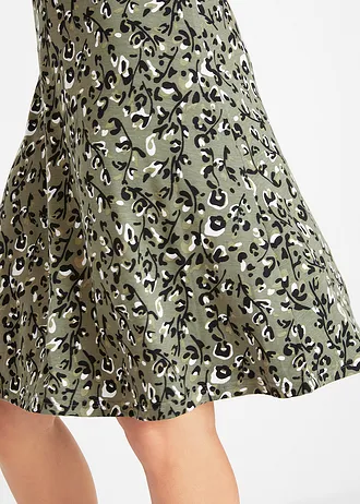 Shirtjurk in een soepele viscosemix • olijfgroen luipaardprint • bonprix online shop