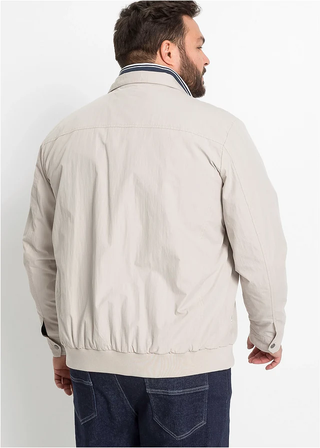 Blouson de mi-saison à col montant, Couleur: gris pierre
