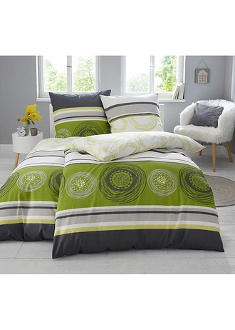 Linon dekbedovertrek • groen • bonprix online shop