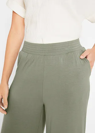 7/8 jersey broek van een soepele viscosemix • olijfgroen • bonprix online shop