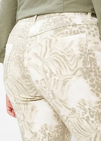 Pantalon extensible 7/8 imprimé • beige léopard plus size • Boutique bonprix