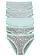 Lot de 5 slips avec coton doux, Couleur: gris clair chiné-blanc-menthe