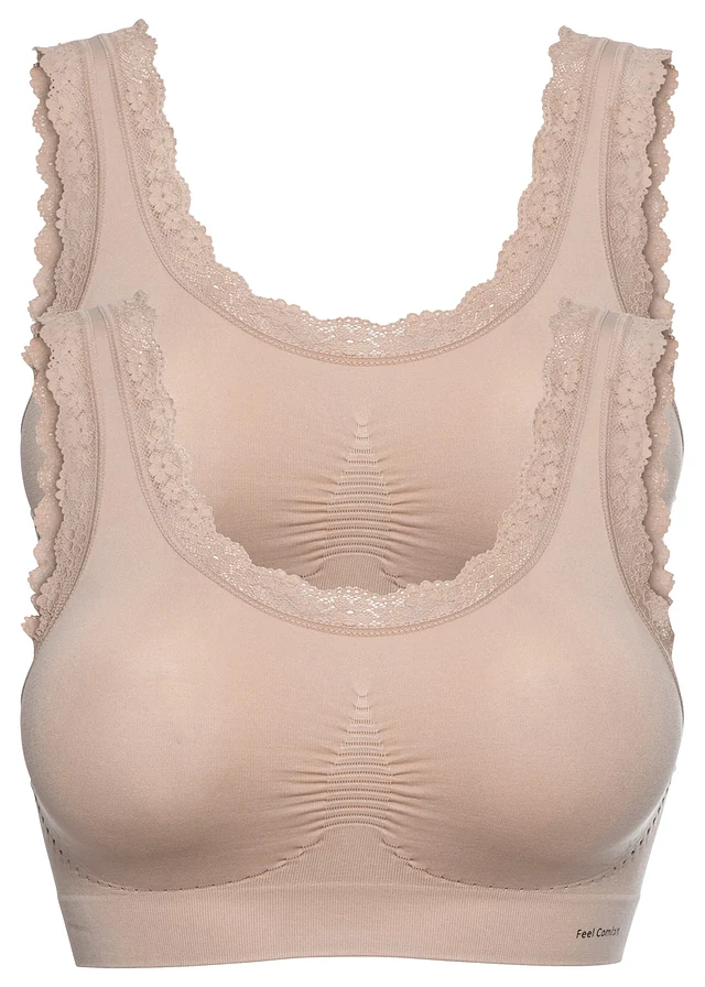 Lot de 2 brassières sans coutures Feel Comfort