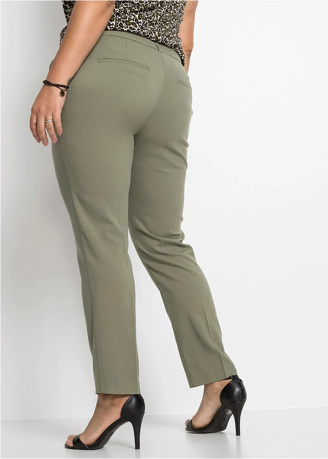 Pantalon, korte maten, Kleur: olijfgroen