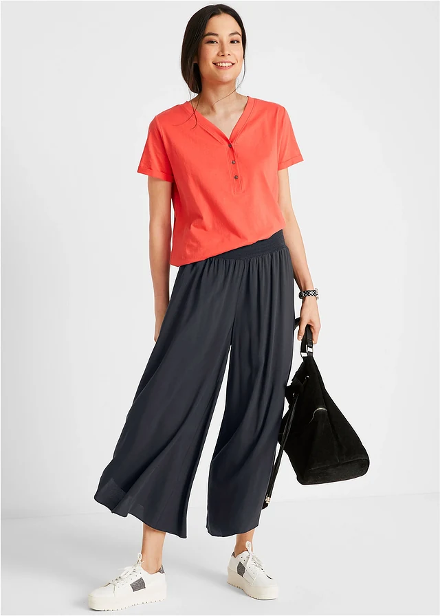 Cropped culotte van zachte viscose • antraciet • product-page.page-title-suffix