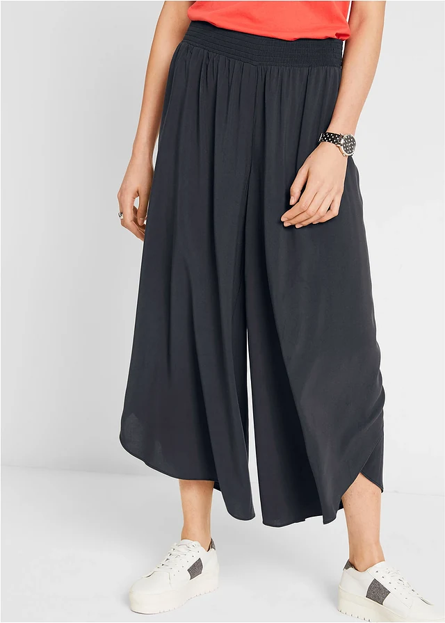 Cropped culotte van zachte viscose • antraciet • product-page.page-title-suffix