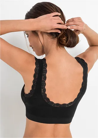 Feel Comfort naadloze bralette (set van 2), Kleur: 2x zwart