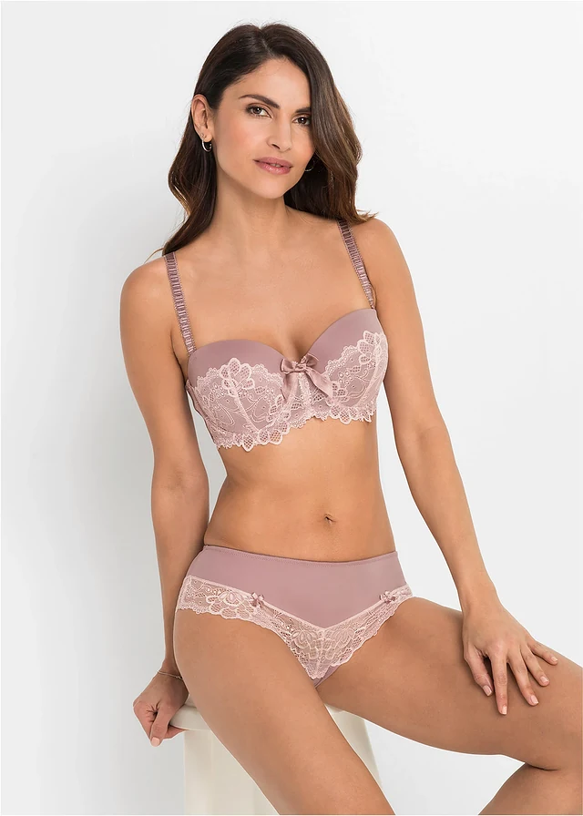 Balconette bh met beugels, Kleur: rozenhout-poudre