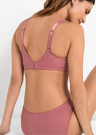 Minimizer bh met gewatteerde schouderbandjes. (set van 2), Kleur: rookroze+zacht roze gebloemd