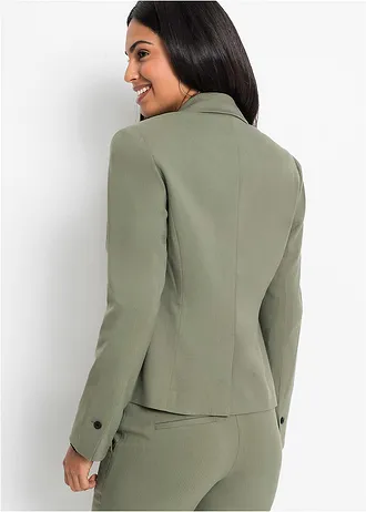 Blazer met paspelzakken, korte maten • olijfgroen • bonprix online shop