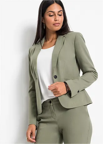 Blazer à poches passepoilées, petite stature • olive • Boutique bonprix