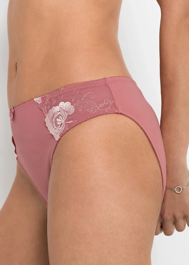 Slip met borduursel (set van 2) • rookroze+zacht roze gebloemd • product-page.page-title-suffix