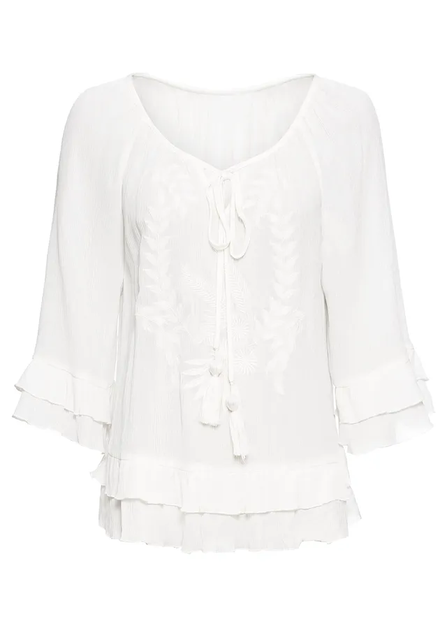 Tuniek van zachte viscose • wolwit • bonprix online shop