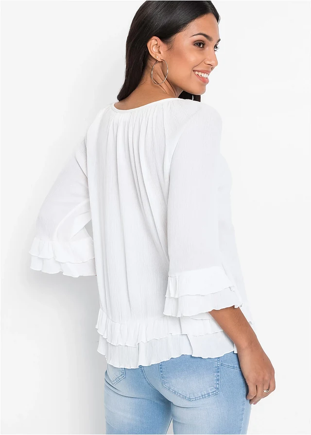 Tunique en viscose, Couleur: écru