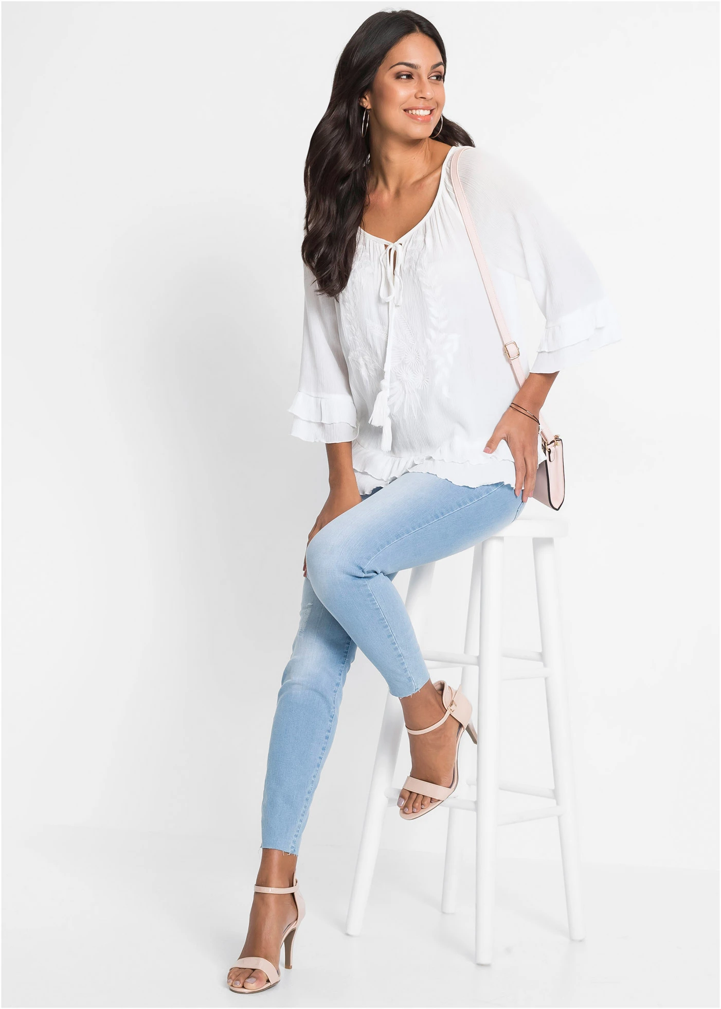 Tuniek van zachte viscose • wolwit • bonprix online shop