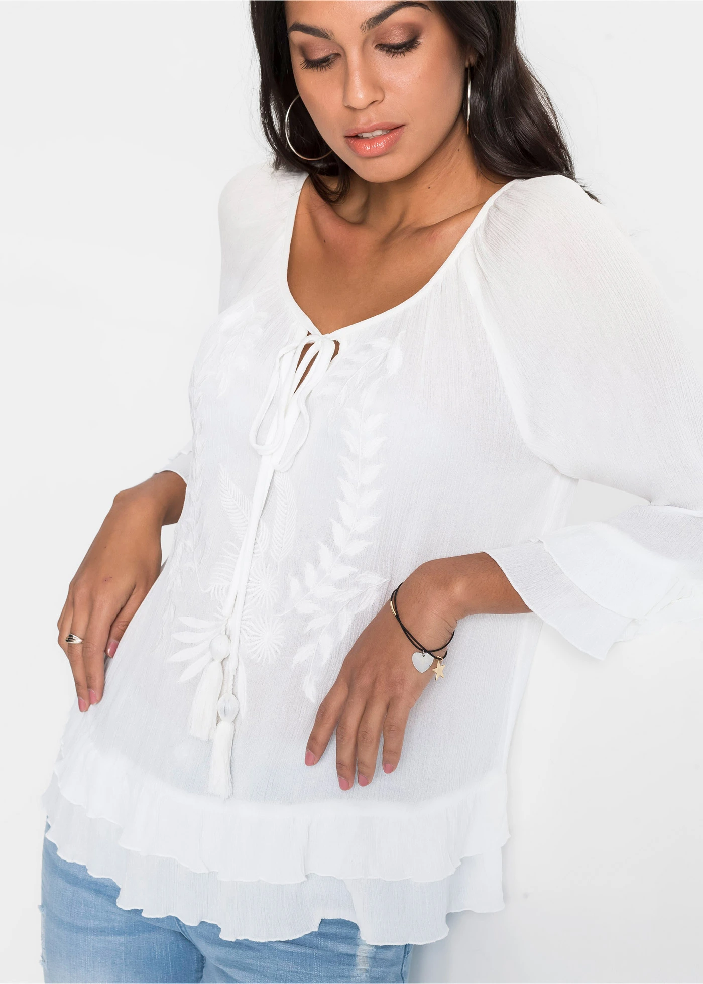 Tuniek van zachte viscose • wolwit • bonprix online shop