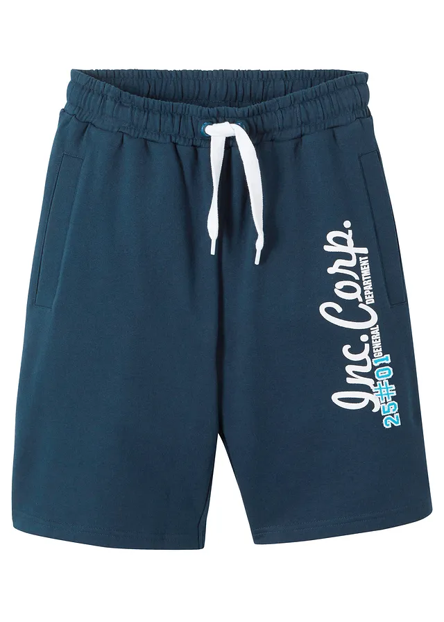Teplákové bermudy z čisté organické bavlny • tmavě modrá • bonprix obchod